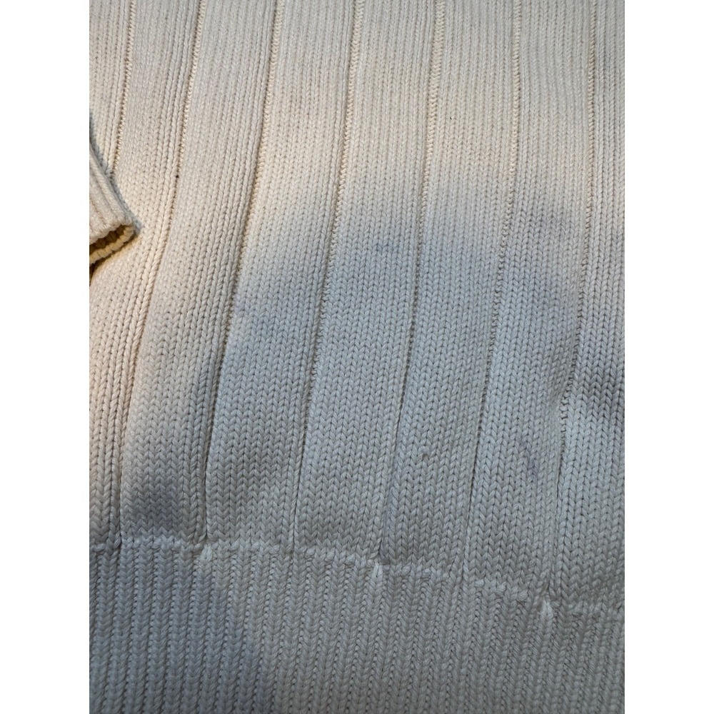 Vintage Abercrombie & Fitch Cable‎ Knit V Neck Sweater Size M Cottagecore Preppy - Picture 9 of 11